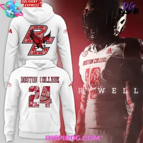 -Boston College Eagles Red Bandana Uniform 2024 Hoodie