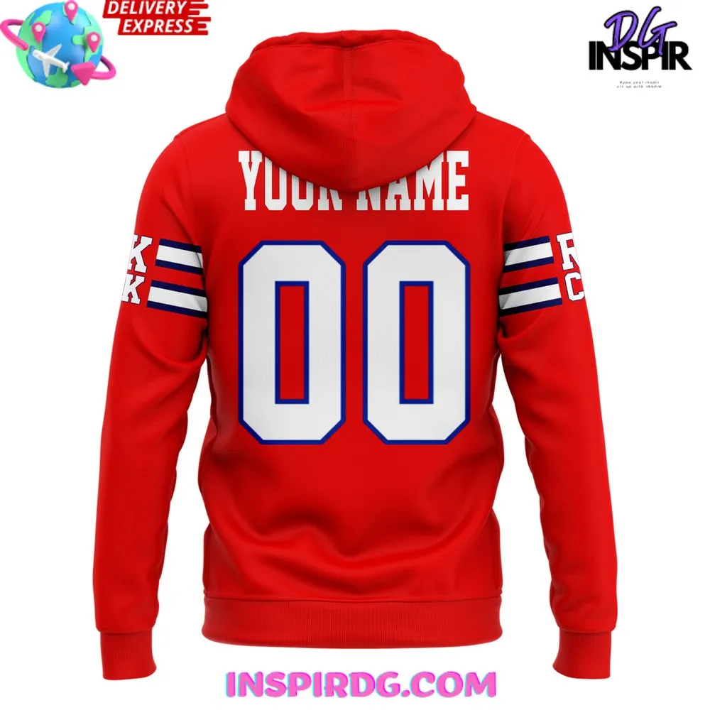 -Kansas Jayhawks Rock Chalk Football 2024 Custom Hoodie