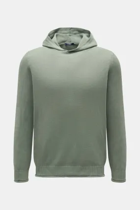 04651/ A TRIP IN A BAG hooded jumper 'Foggy Hoodie' grey-green