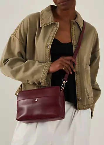 Accessorize Burgundy Faux Leather Small Cross-Body Bag