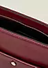 Accessorize Burgundy Faux Leather Small Cross-Body Bag