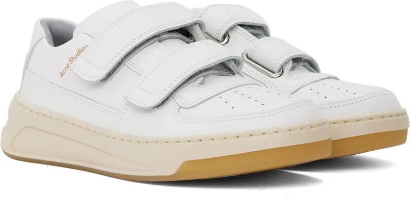 Acne Studios White Velcro Strap Sneakers