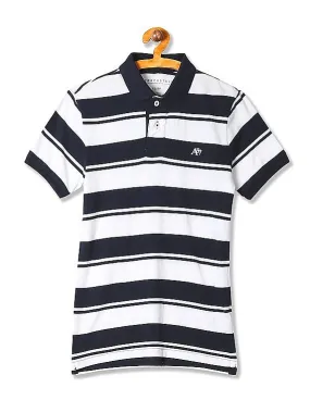 Aeropostale Short Sleeve Striped Polo Shirt