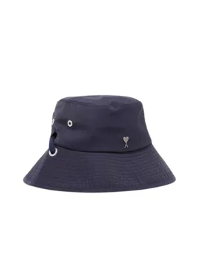 Ami Bucket Hat Logo Navy