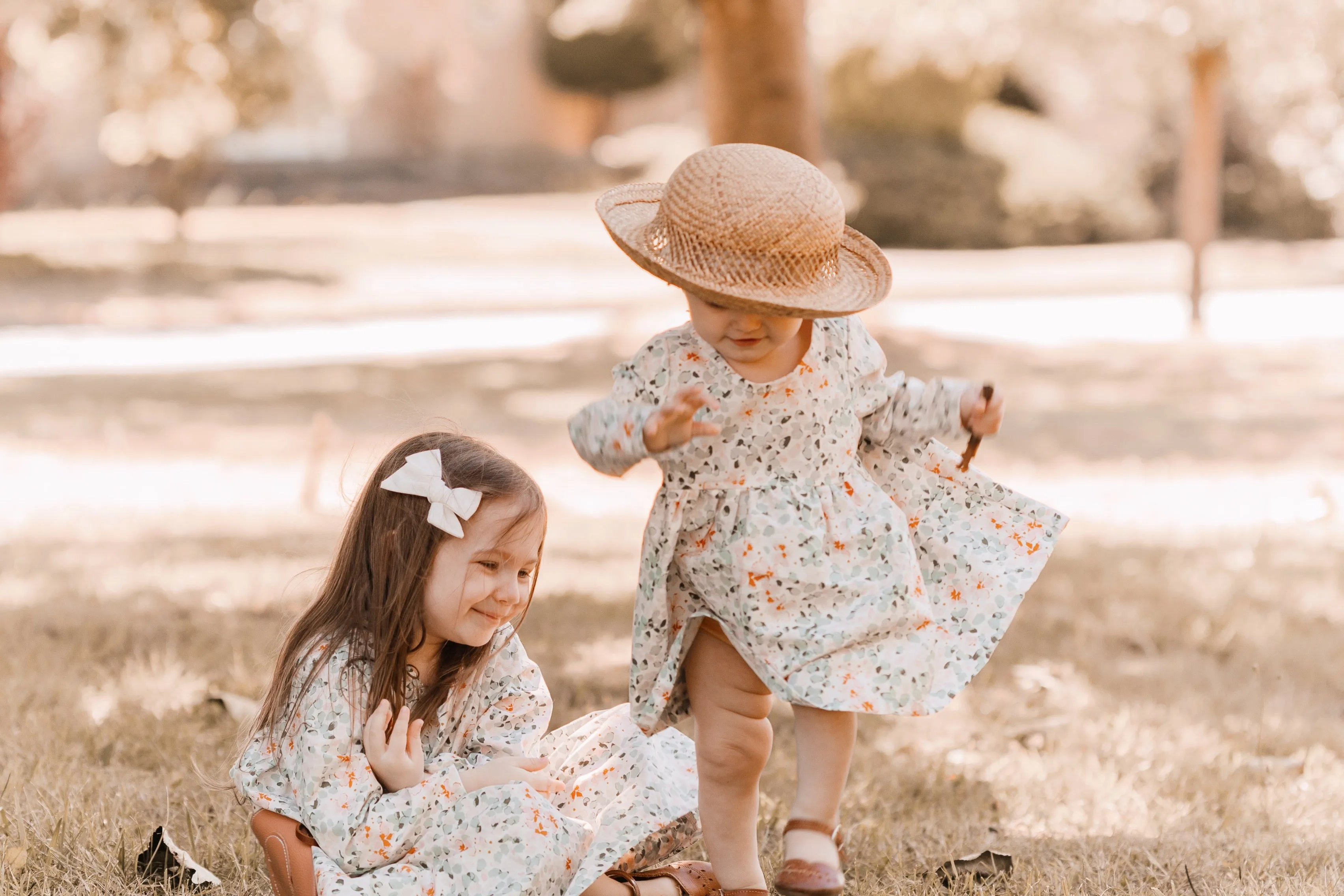 Aria Tunic with  Pockets in 'Watercolour Lily' - Ready To Ship