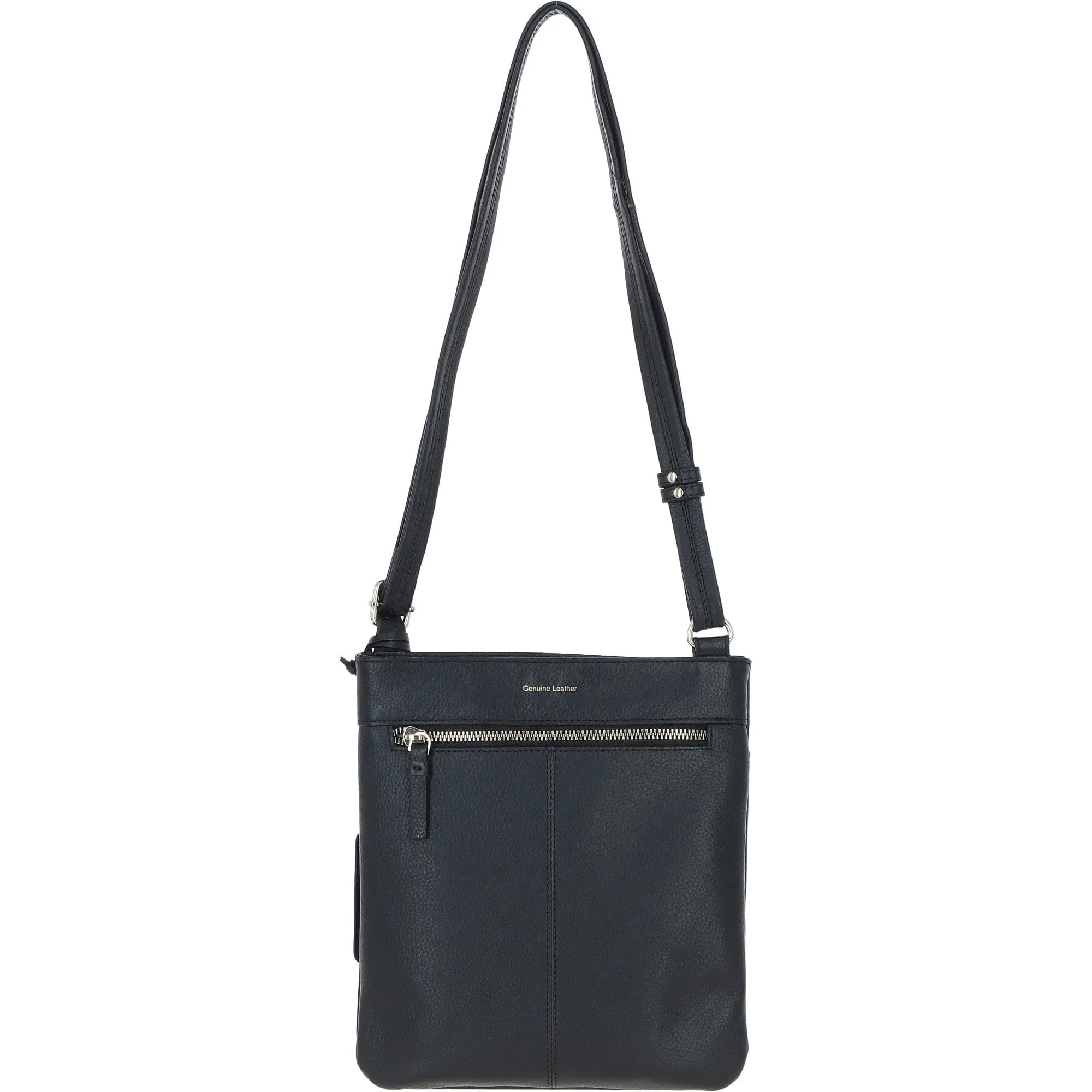 Ashwood Leather Smart Tab Cross Body Bag Black: 63621/Tab