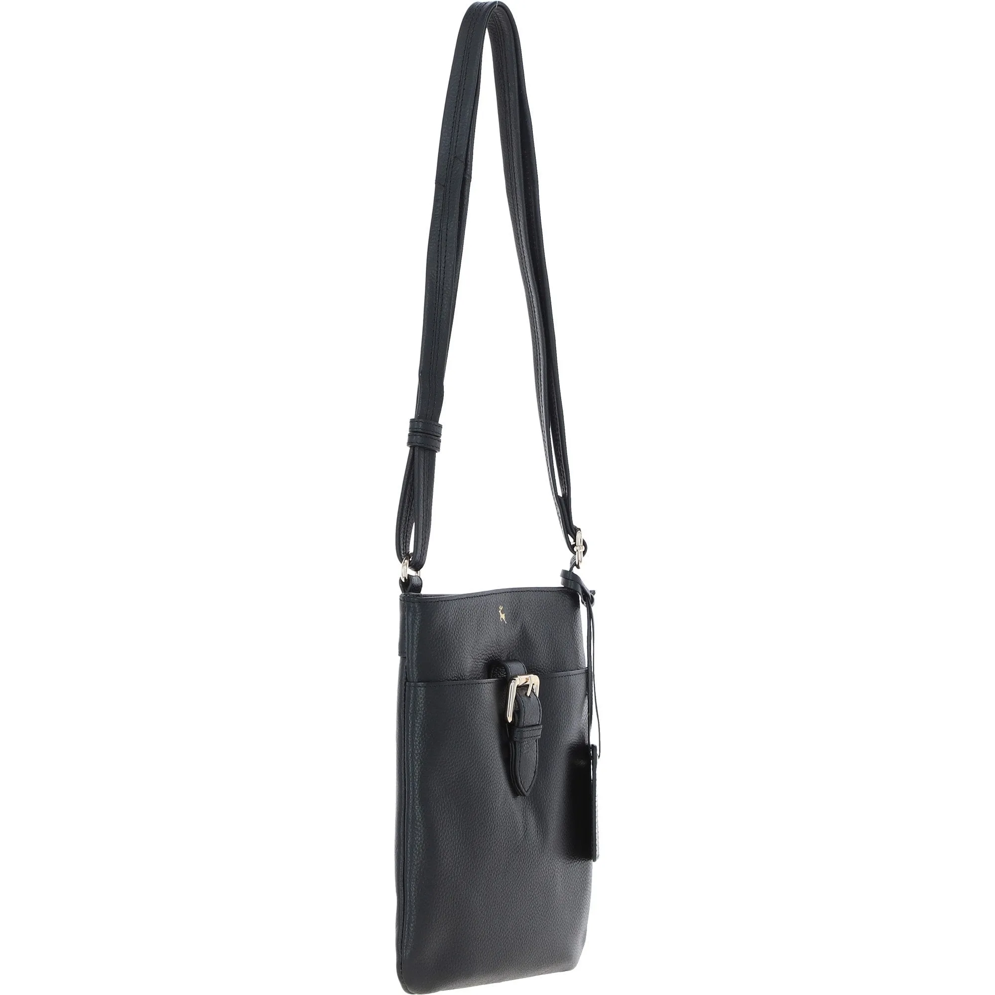 Ashwood Leather Smart Tab Cross Body Bag Black: 63621/Tab