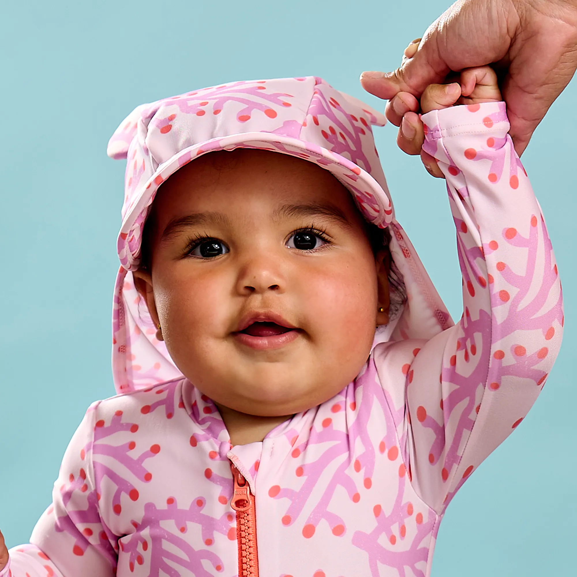 Baby Girls Pink Swim Hat (UPF 50+)