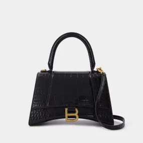 Balenciaga  Hourglass S Bag - Balenciaga -  Black - Leather