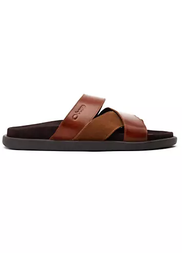 Base London Tan Ponza Slip On Sandals | Grattan