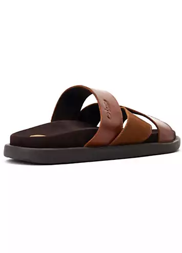 Base London Tan Ponza Slip On Sandals | Grattan