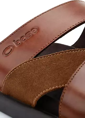 Base London Tan Ponza Slip On Sandals | Grattan