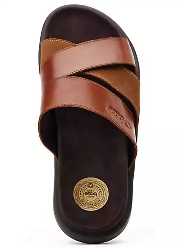 Base London Tan Ponza Slip On Sandals | Grattan