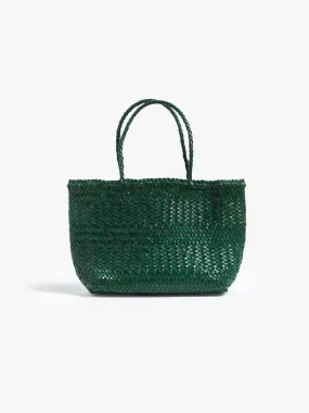 Basket Case Mini Leather Bag - Forest