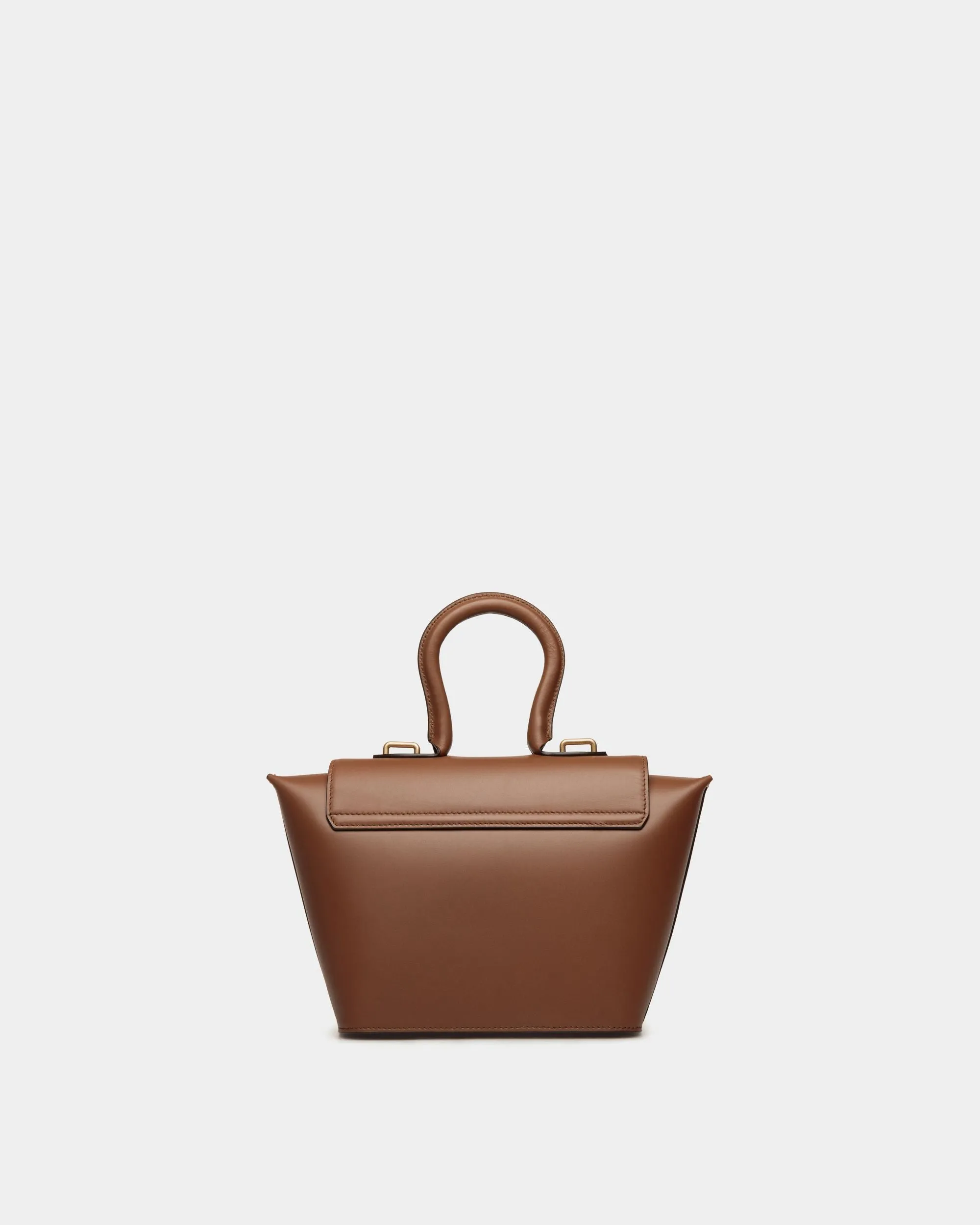 Belle Top Handle Bag in Brown Leather 