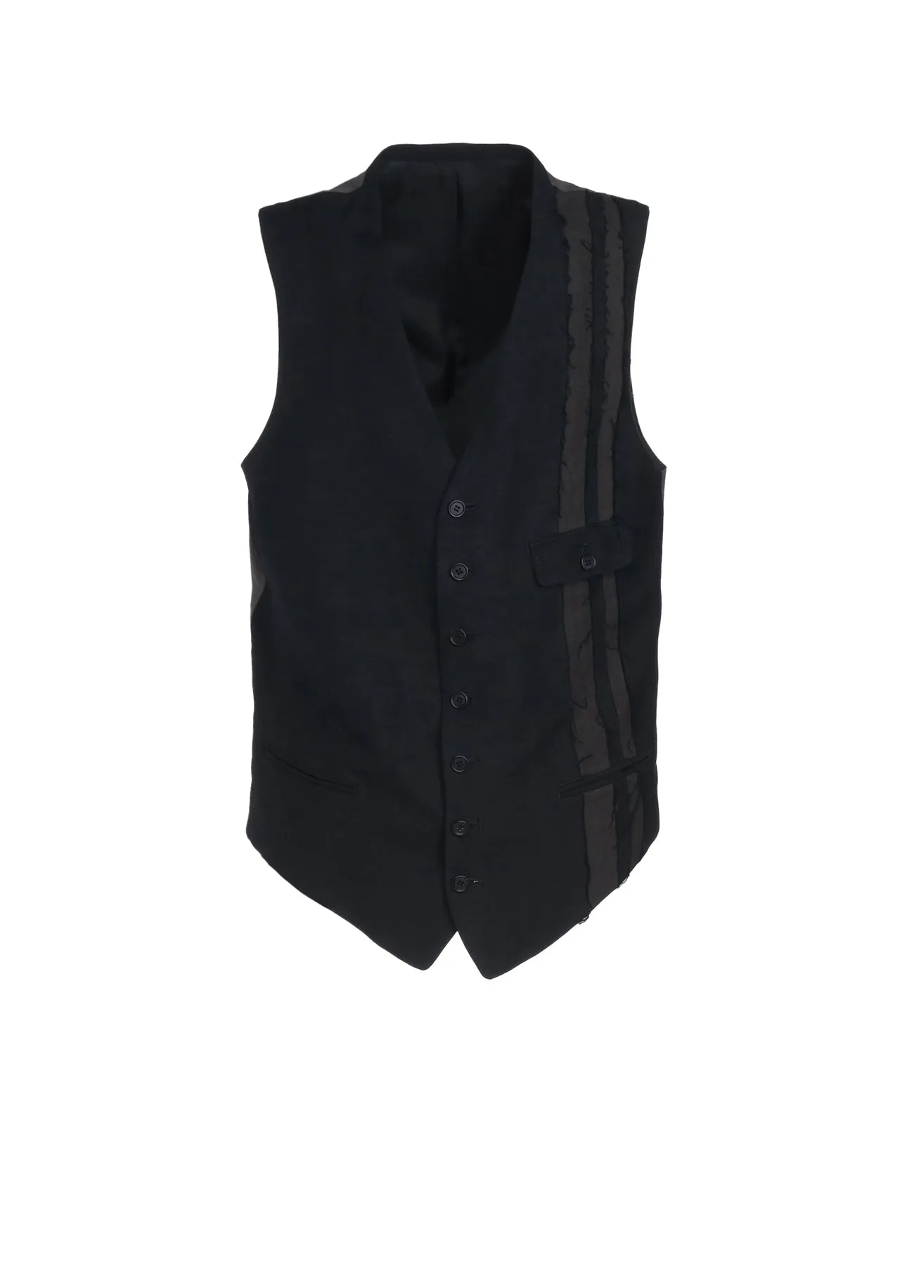 BIO-WASHED DUAL FABRIC CUTTING-EDGE VEST