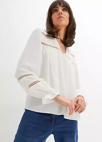 bonprix Lace Trim Tunic | Grattan