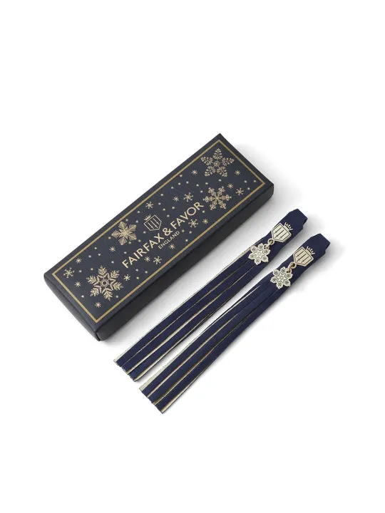 Boot Tassels navy & snowflake & charm Tassels