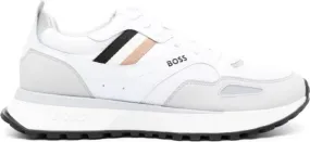 BOSS striped lace-up sneakers White