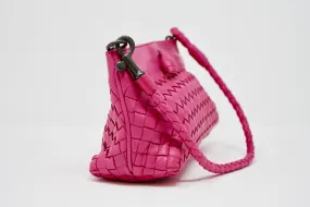 BOTTEGA VENETA Pink Intrecciato Leather Bag