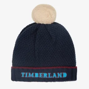 Boys Blue Cotton & Wool Beanie Hat