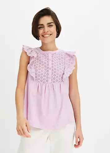 Broderie Bib Tunic by bonprix | Look Again