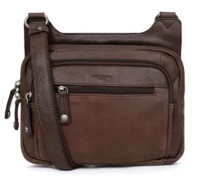 Brown leather reporter bag 662878