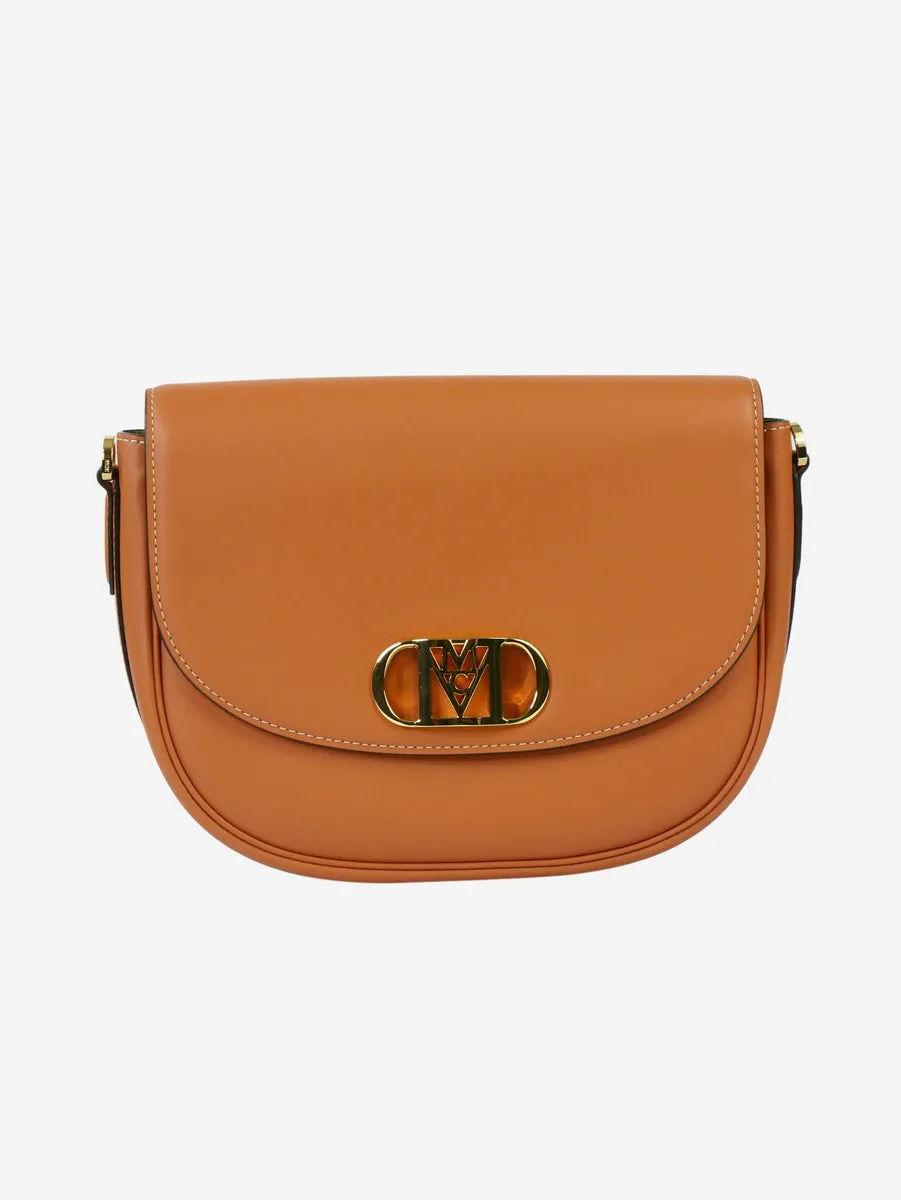   Brown Mode Travia small cross-body bag with gold hardware