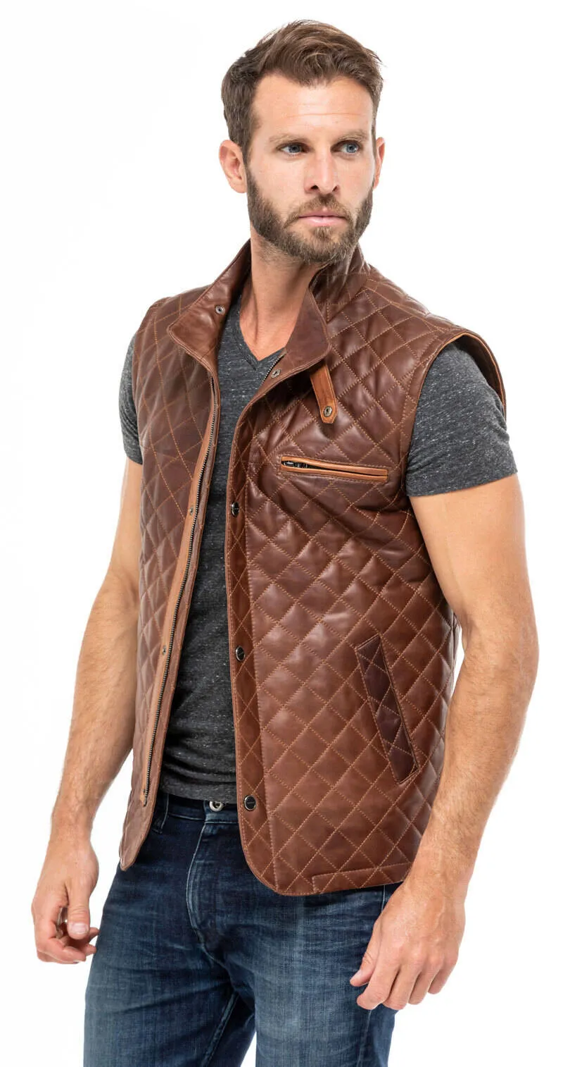 Brown sleeveless vest c 469 e08