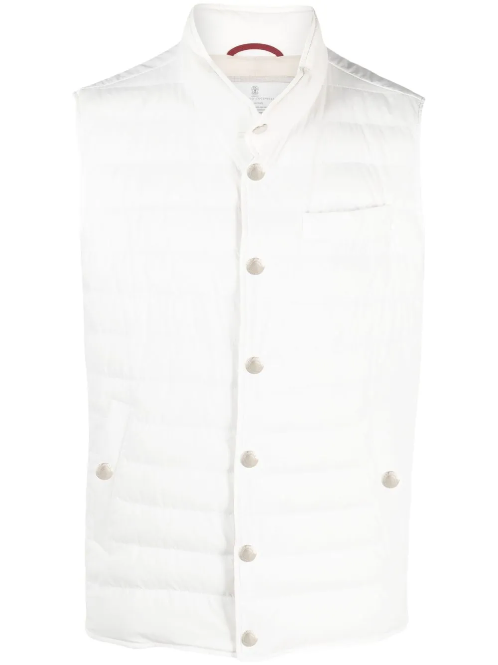 BRUNELLO CUCINELLI Men's White Padded Vest for FW23 Season