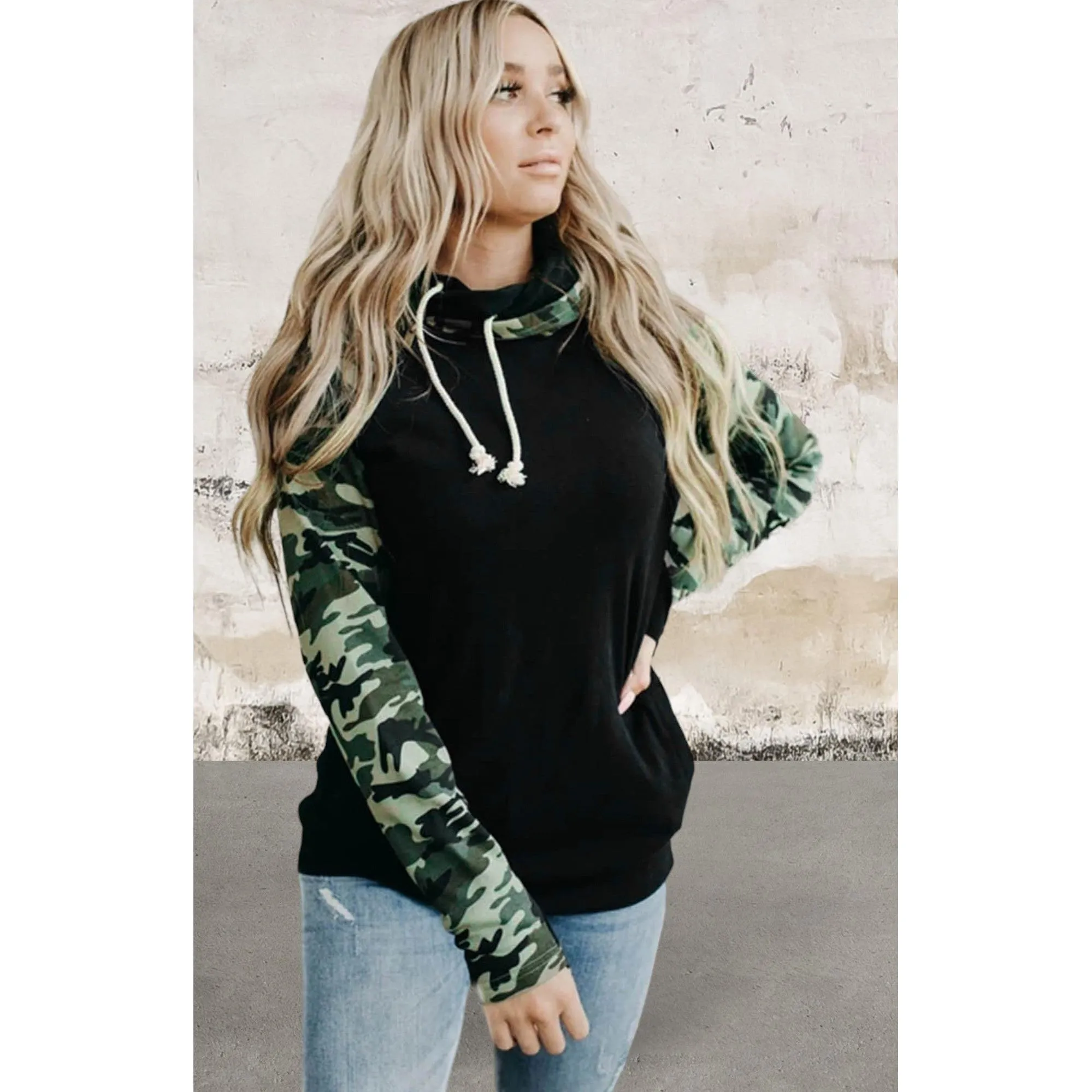 Camouflage Print Hoodie