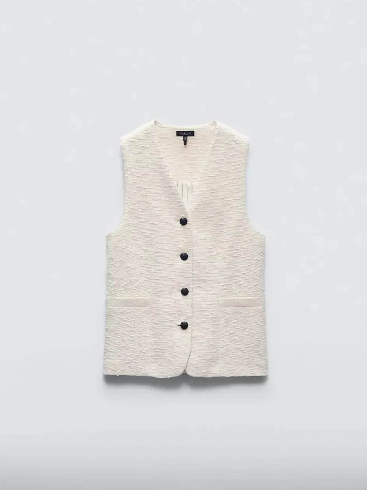 Charlotte Italian Tweed Vest - Ivory