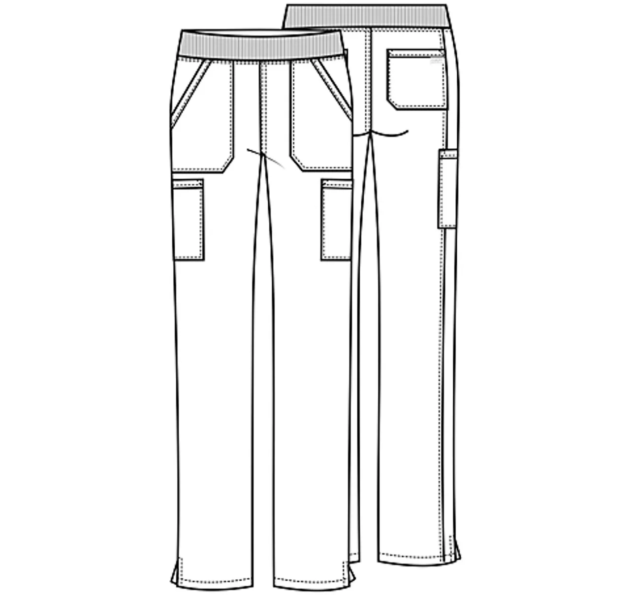 Cherokee Workwear Cherokee Workwear Professionals Women's Mid Rise Pull-On Cargo Pant #WW170