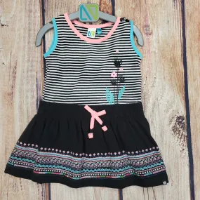 CLEARANCE-Noruk Black Striped Tank Tunic