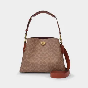 Coach  Willow Shoulder Bag in Tan Rustleather