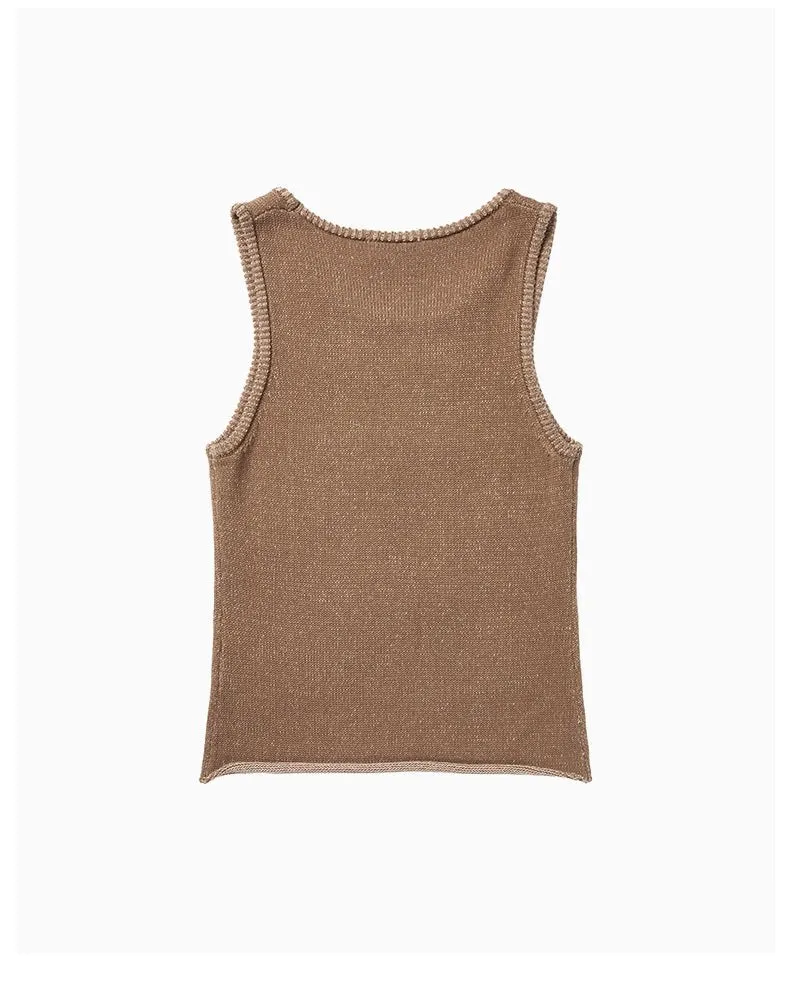 Coffee Logo Jacquard Tank Top-