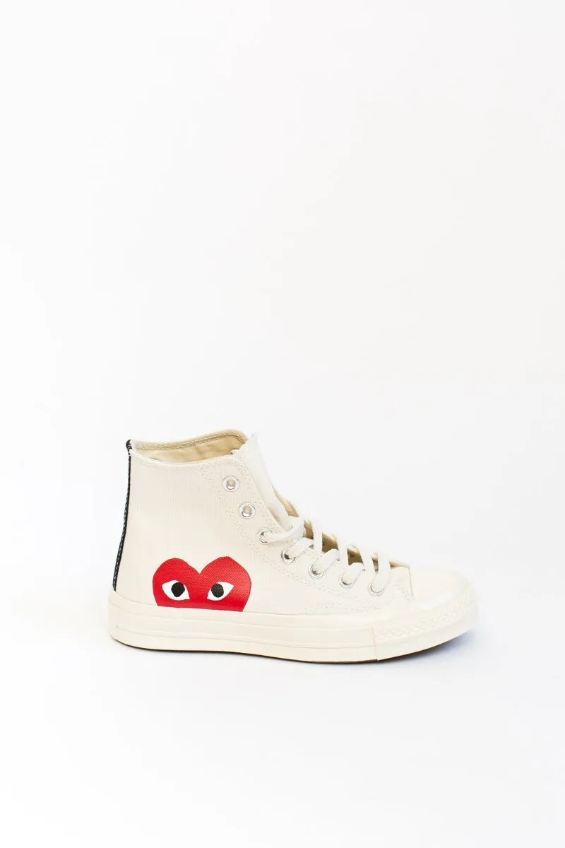 Comme des Garons PLAY Converse High-Top Chuck Taylors