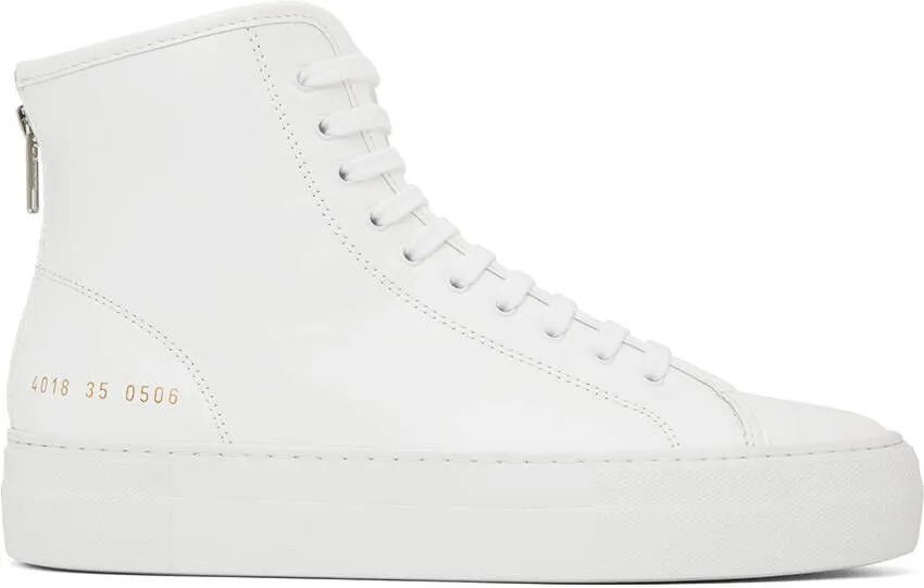 Common Projects White Tournament Super High Sneakers