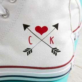 Cool Wedding Converse Heart & Arrows