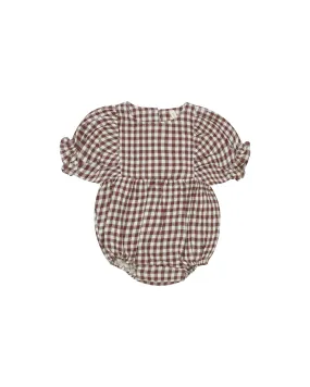 Cosette Romper || Plum Gingham