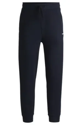 Cotton-terry tracksuit bottoms with logo print