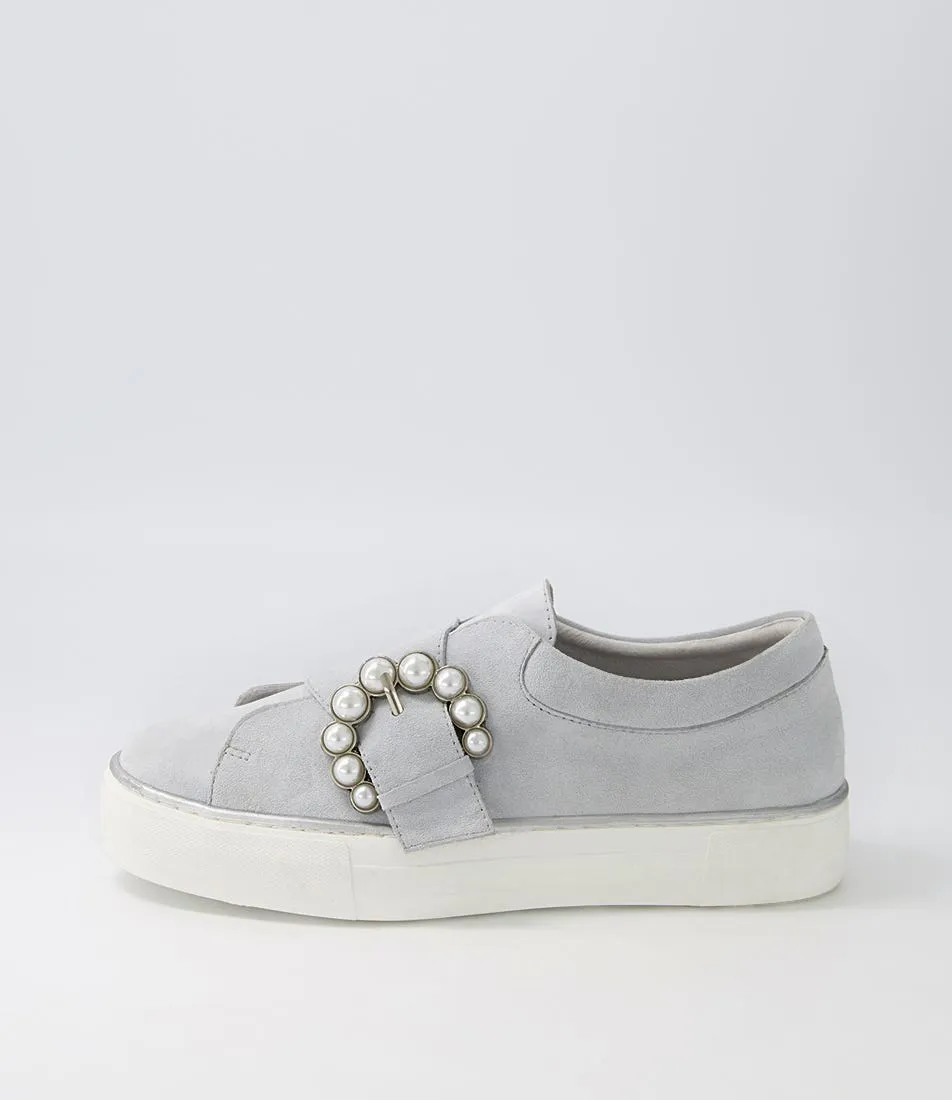 DJANGO & JULIETTE Femilly Ice Blue White Suede Sneakers