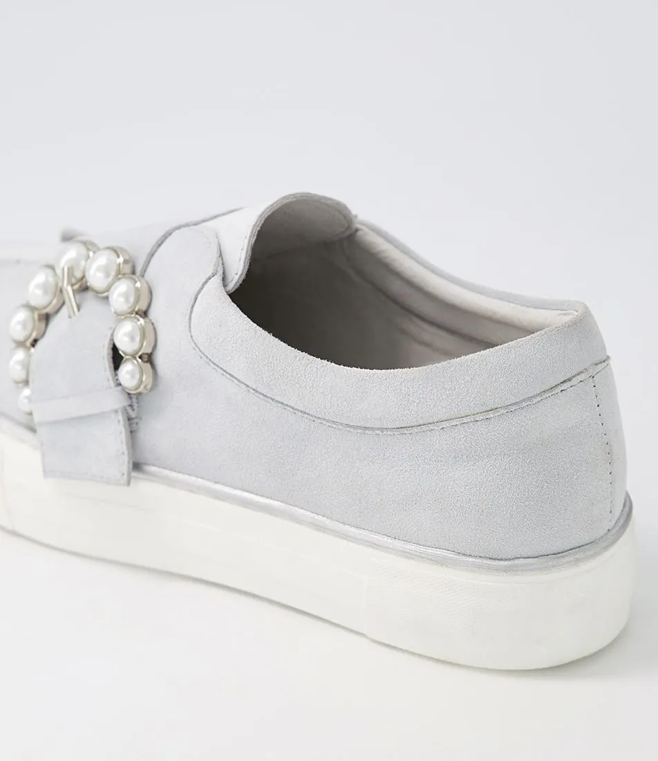 DJANGO & JULIETTE Femilly Ice Blue White Suede Sneakers