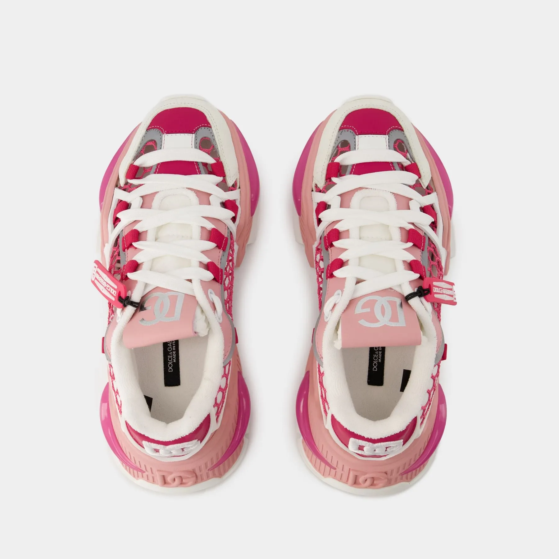 Dolce&Gabbana  Airmaster Sneakers - Dolce&Gabbana - Polyester - White/Pink