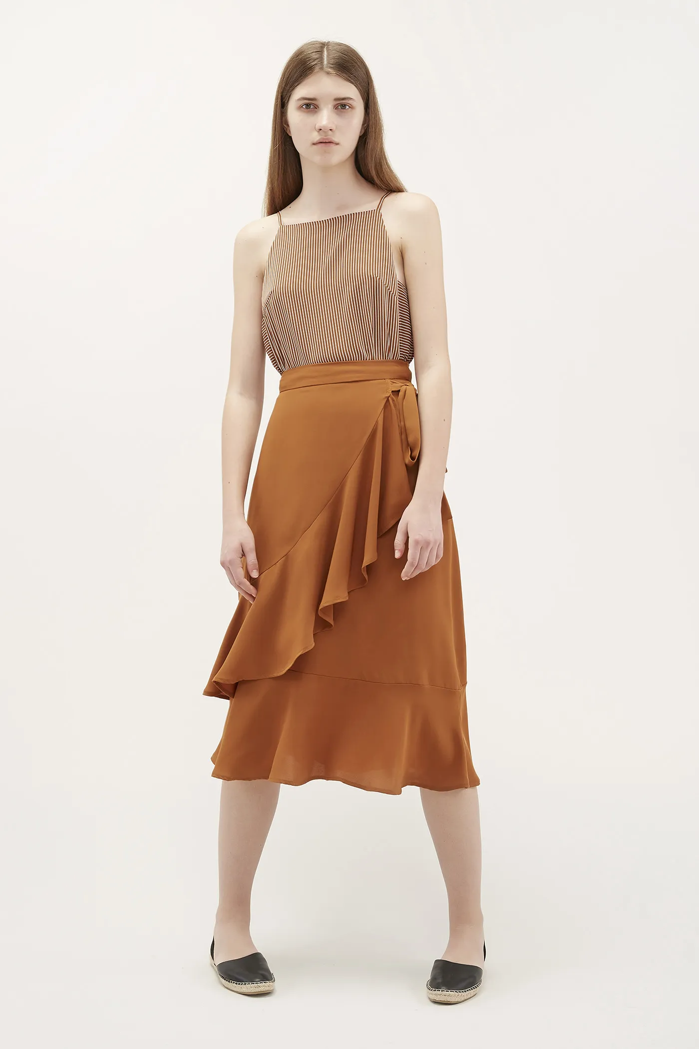 Edson Ruffle Wrap Skirt 