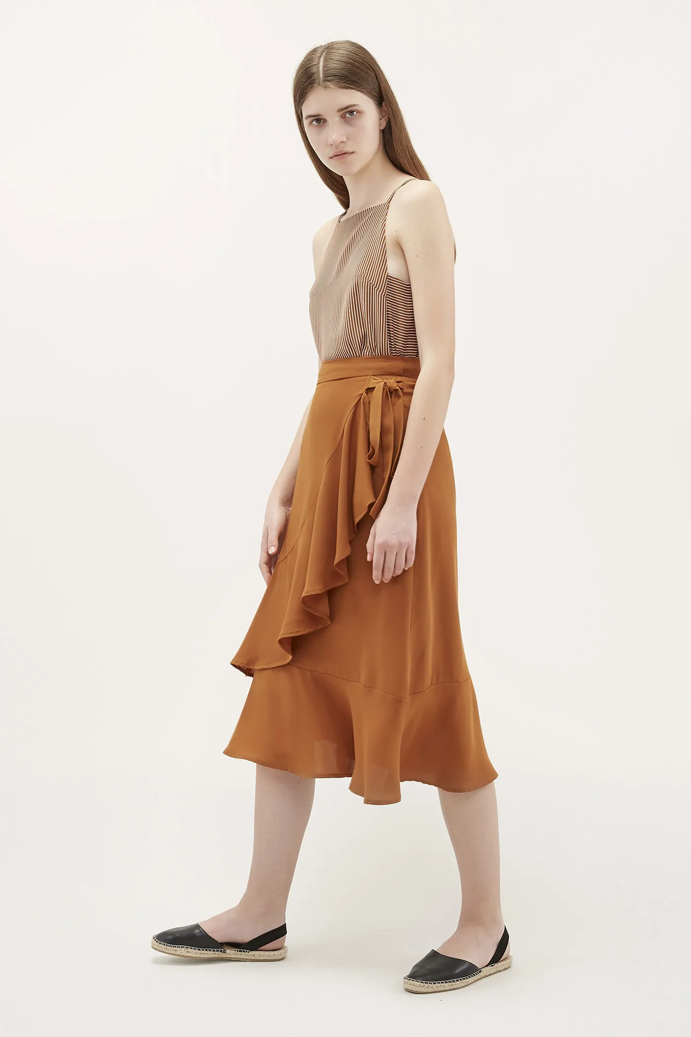 Edson Ruffle Wrap Skirt 