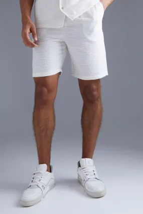 Elastic Waist Comfort Short Length Ribbed Short | boohooMAN UK