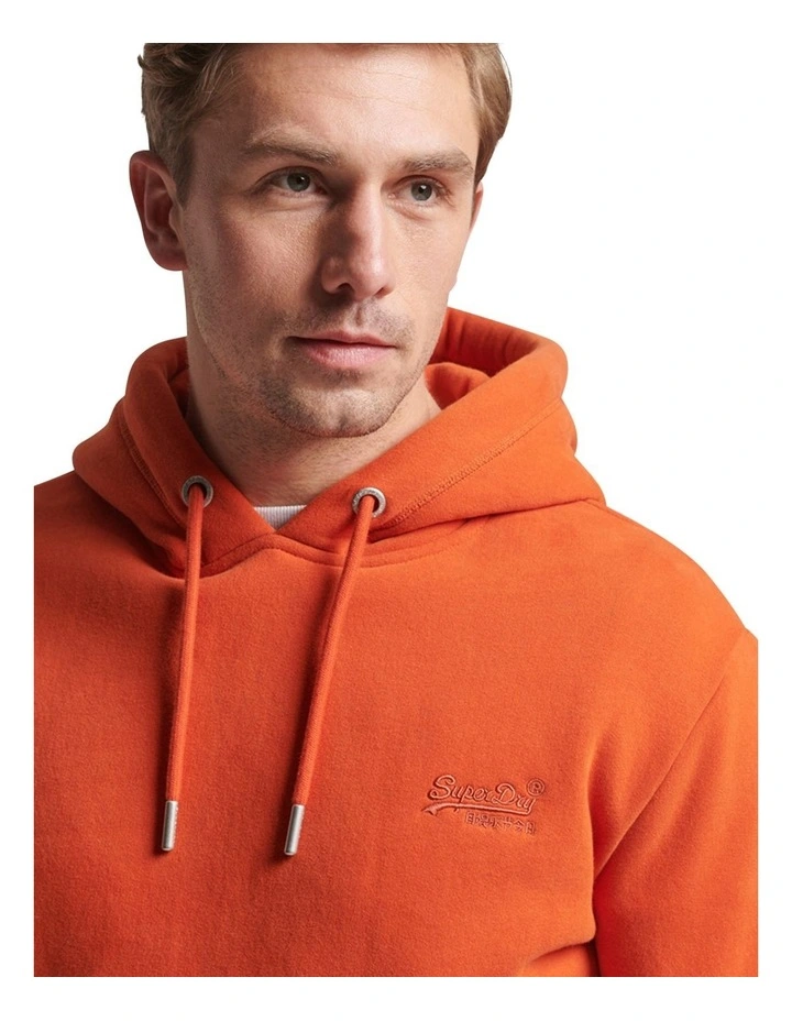 Essential Logo Hoodie in Denim Co Rust Orange