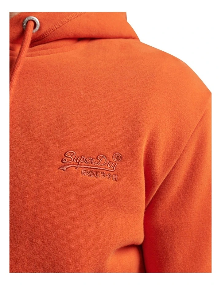 Essential Logo Hoodie in Denim Co Rust Orange