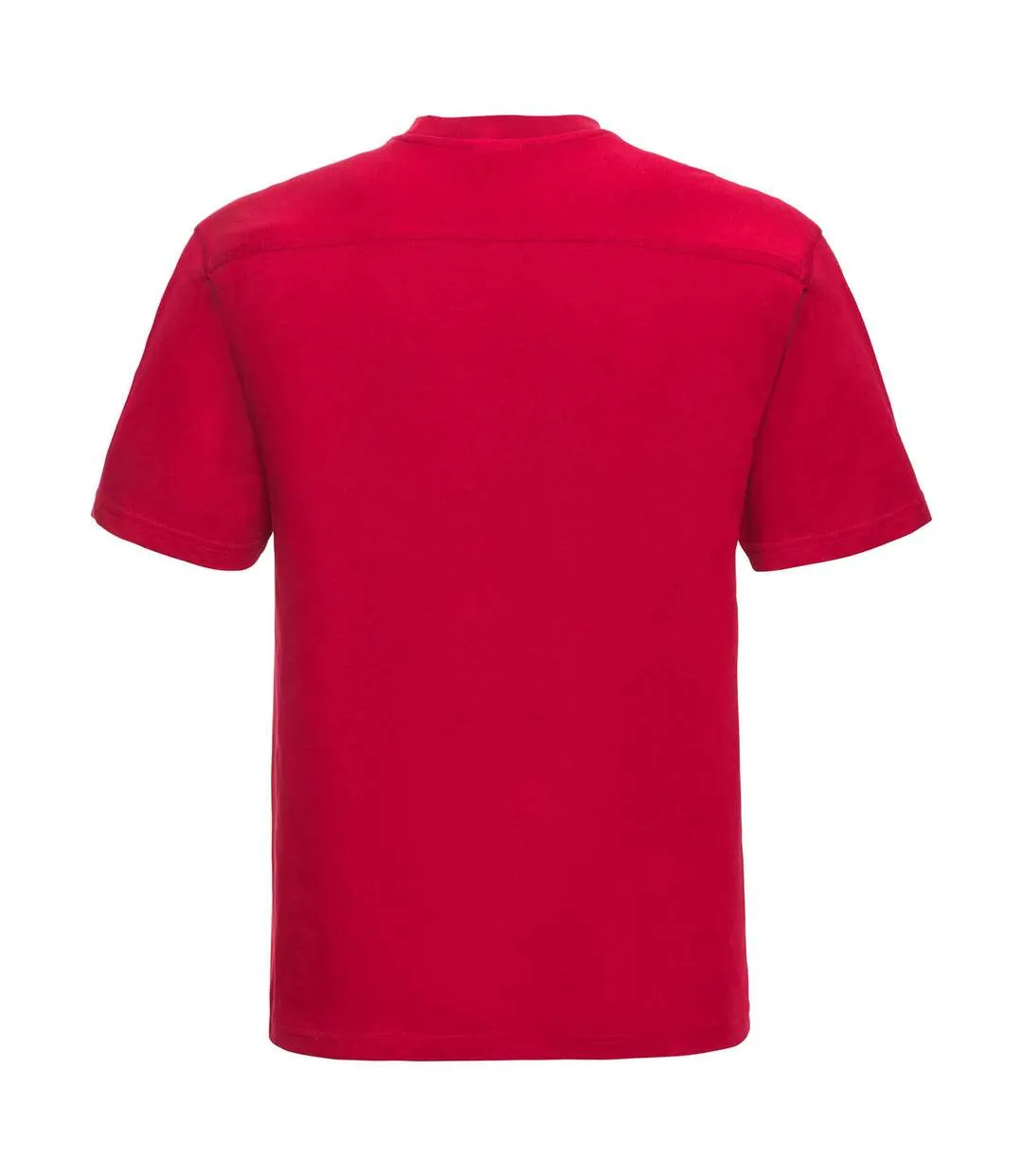 Europe mens workwear short sleeve cotton t-shirt classic red Russell